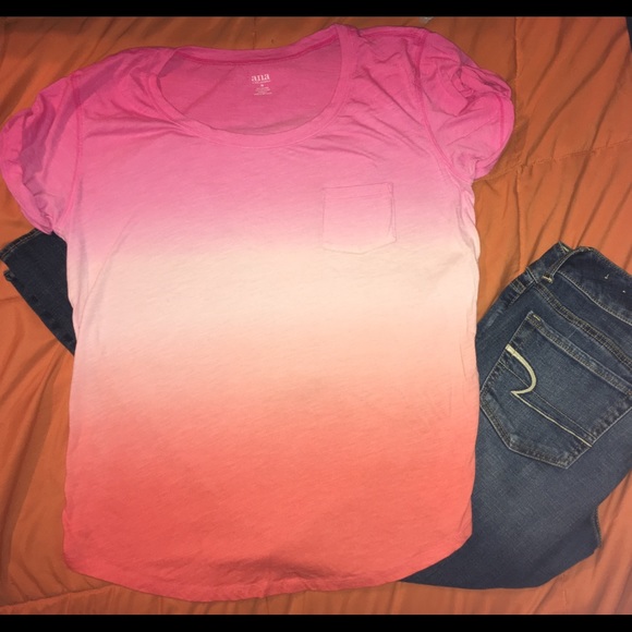 a.n.a Tops - 3/$15 Ana multi-color t-shirt w pocket